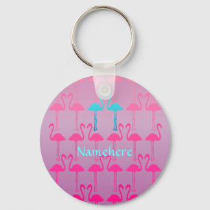 Porte-clés Customizable: Flamingo two