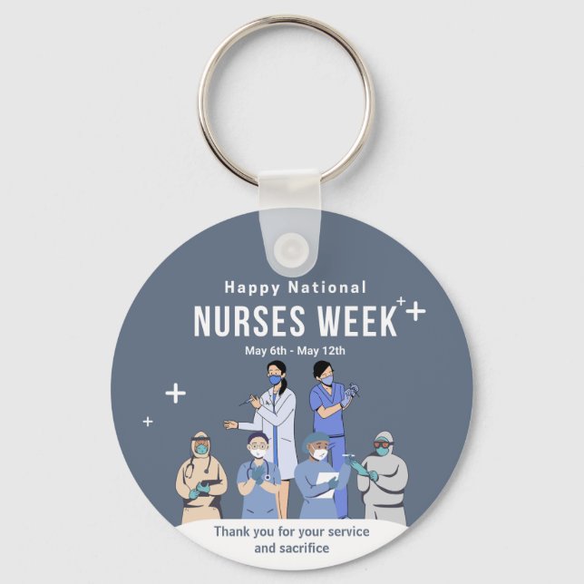 Porte-clés Customizable National Nurses Week (Recto)