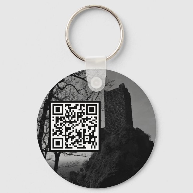 Porte-clés Customizable QR Code Castle Ruins Gothic (Recto)