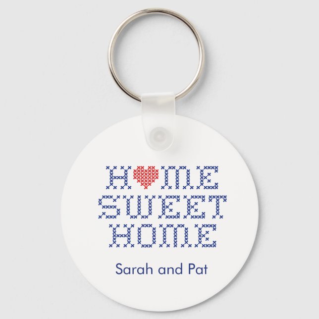Porte-clés Customize the name. Home Sweet Home (Recto)