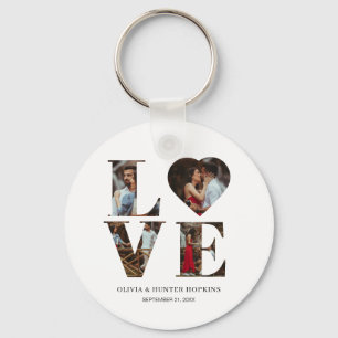 Porte-clés Customized Couple Love Heart 4 Photo