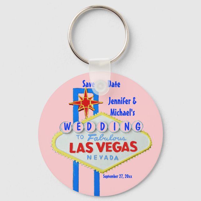 Porte-clés Customized Las Vegas Wedding Sign (Recto)