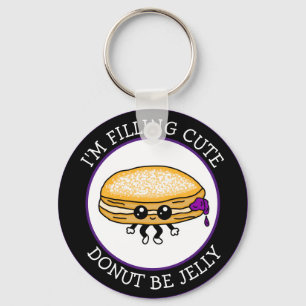 Porte-clés Cute Amusante Kawaii Style Jelly Donut Puns Porte