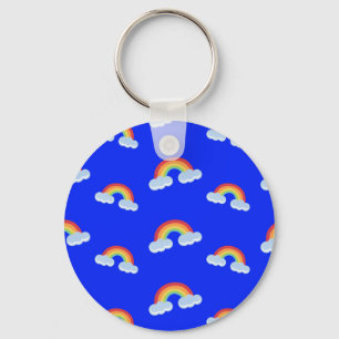 Porte-clés Cute arc-en-ciel avec Motif nuages