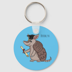 Porte-clés Cute armadillo avec dessin animé de la casquette d