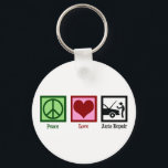 Porte-clés Cute Auto Réparer Magasiner Véhicule Mécanique<br><div class="desc">Peace Love Auto Repair. Un réparateur automobile cool cadeau pour un mécanicien automobile dans un atelier de mécanicien automobile,  un technicien de véhicule ou un service qui répare les voitures.</div>