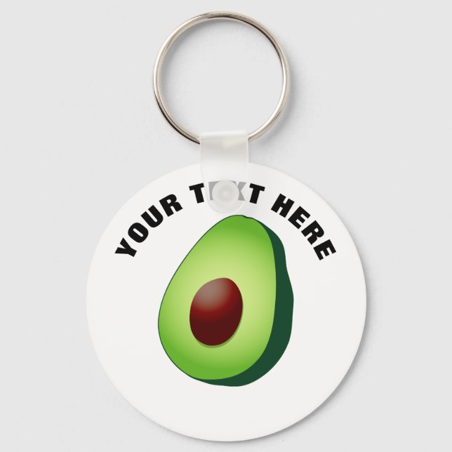Porte-clés Cute avocado fruit personnalisé rond bouton porte  (Recto)