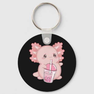 Porte-clés Cute Axolotl Japonais Fraise Lait Anime rose K