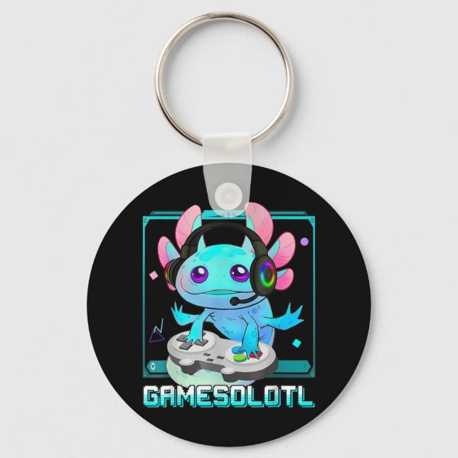 Porte-clés Cute Axolotl Lover Gamesalotl Jeu Axolotl Enfants (Recto)