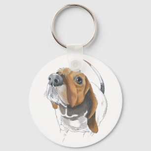 Porte-clés Cute Basset Hound Lovers Close Up