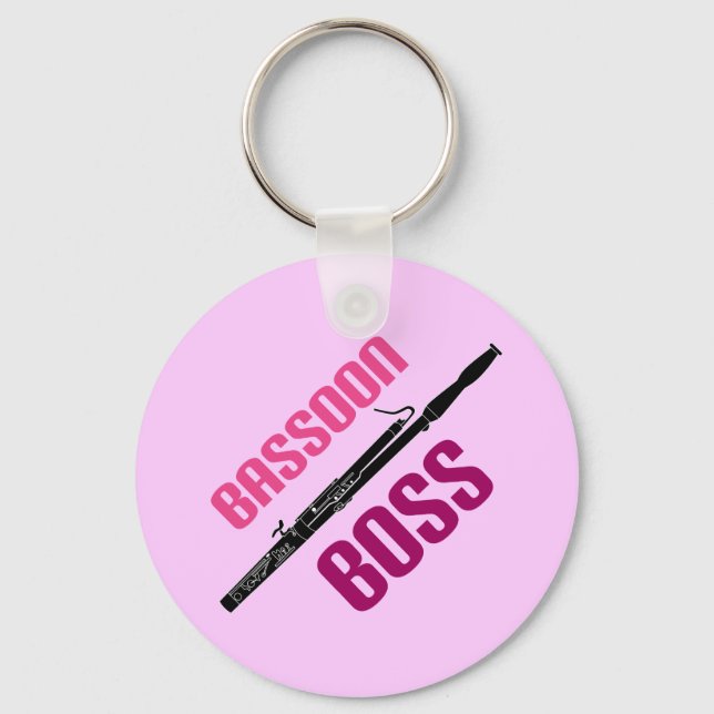 Porte-clés Cute Bassoon Boss Music Cadeau (Recto)