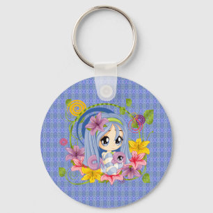 Porte-clés Cute Big Eyed Chibi Dragon Fée