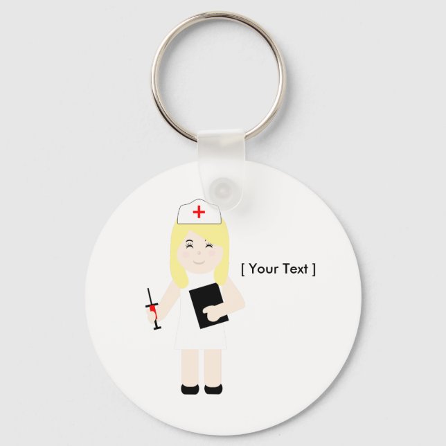Porte-clés Cute Blond Nurse Porte - clé (Recto)