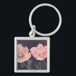 Porte-clés Cute Blooming Tulips -Personalized<br><div class="desc">Blooming tulips with your name.</div>