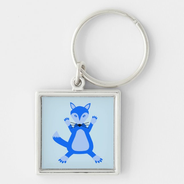 Porte-clés Cute Blue Baby Boy Fox (Devant)