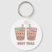 Cute Boba Tea, Meilleur Pun De Thé, Bestie porte -