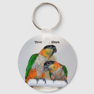 Porte-clés Cute Caique Parrot Paire Animal Porte - clé