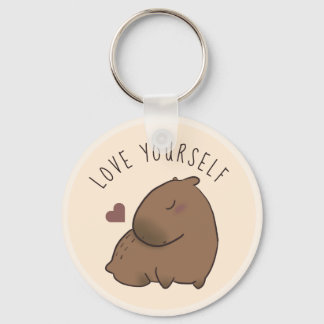 Porte-clés Cute capybara note porte - clé