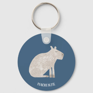 Porte-clés Cute Capybara Personnalisé