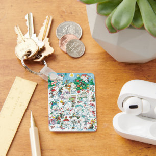 Porte-clés Cute Cartoon Christmas Polar Bear Penguin Party