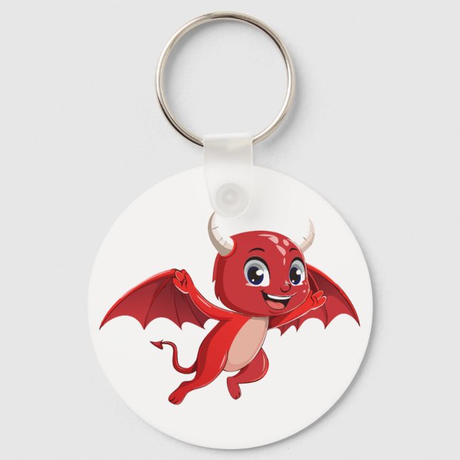 Porte-clés Cute cartoon flying devil (Recto)
