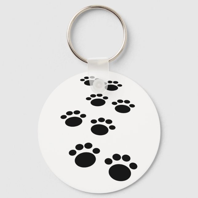 Porte-clés Cute Cartoon Pet Paw Trail (Recto)
