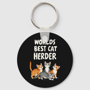 Porte-clés Cute Cat Maman Mondes Meilleur Herder de Chat Drôl