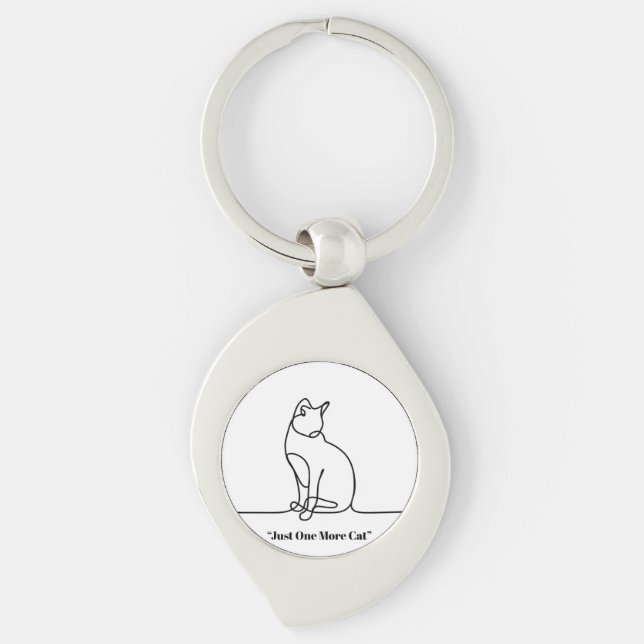 Porte-clés Cute Cat Metal Keychain – Perfect Gift (Devant)