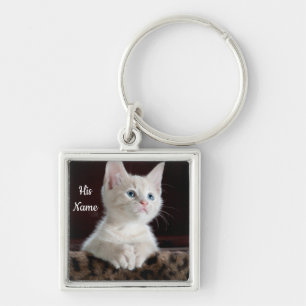 Porte-clés Cute chat Image personnalisée