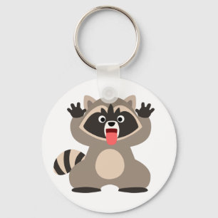 Porte-clés Cute Cheeky Cartoon Raccoon