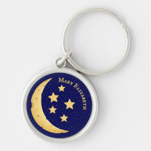 Porte-clés Cute Cheese Moon & Stars Personalized Celestial