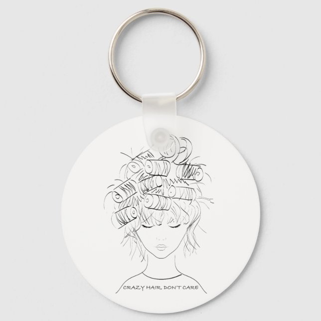 Porte-clés Cute Cheveux Crazy (Recto)