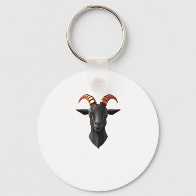 Porte-clés Cute Chèvre Hear 3d - Animaux Monde Sticker (Recto)