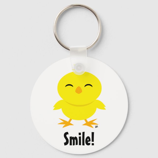 Porte-clés Cute Chick Smile Keychain (Recto)