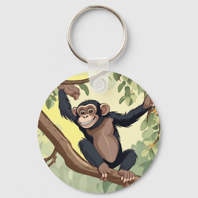 Porte-clés Cute Chimpanzé (Recto)