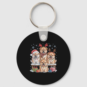 Porte-clés Cute Chow Chow Chiots de Noël Amoureux de les chie