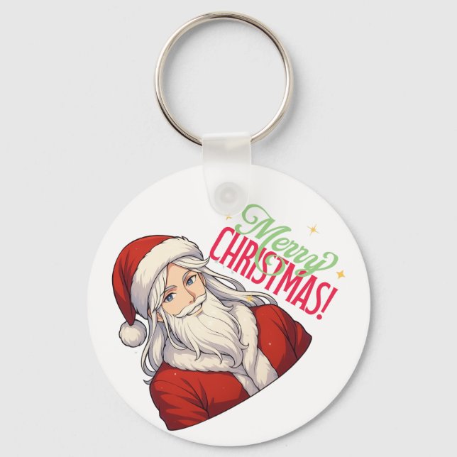 Porte-clés  Cute Christmas Santa Keychain (Recto)