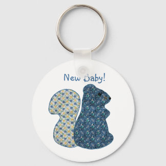 Porte-clés Cute Country Style Écureuil bleu Nouveau bébé