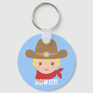 Porte-clés Cute Cowboy Boy Personnalisé