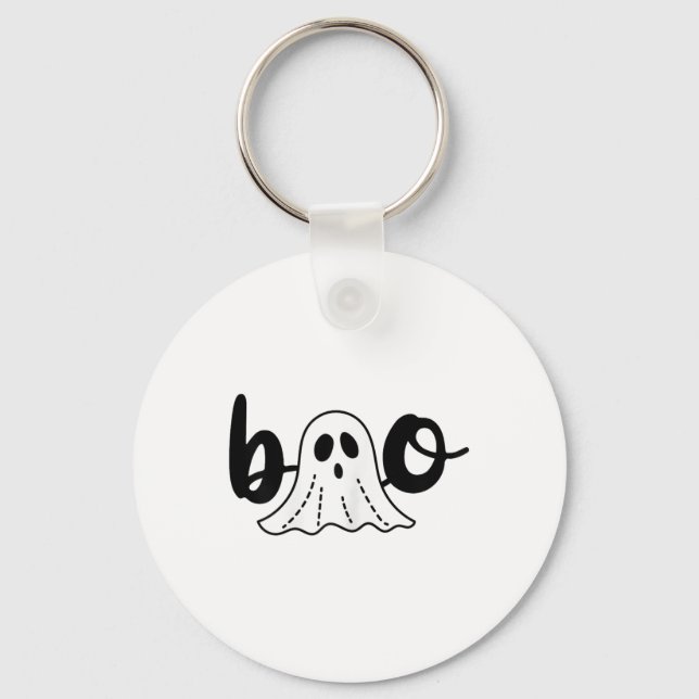 Porte-clés Cute Curseur Boo Éffrayant Ghost Halloween (Recto)