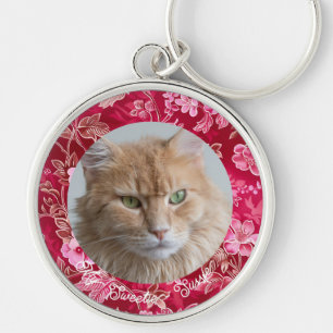 Porte-clés Cute Custom Animal Chien Amoureux des chats Photo