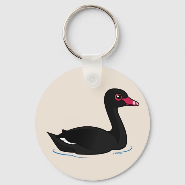 Porte-clés Cute cygne noir (Recto)