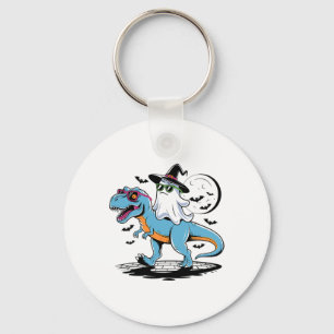 Porte-clés Cute Dinosaur T Rex Et Fantôme Pour Halloween Et
