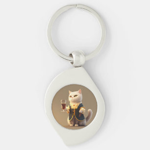 Porte-clés Cute domestique chat personnel, servante drôle Kit