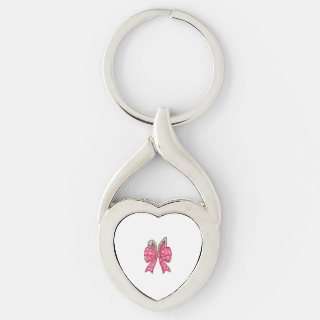 Porte-clés Cute Easter Day Coquette Bow Bunny Rabbit Womens G (Devant)