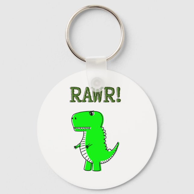 Porte-clés Cute et en colère Rex RAWR (Recto)