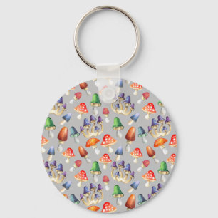Porte-clés Cute fantastique champignons jeter oreiller boisso