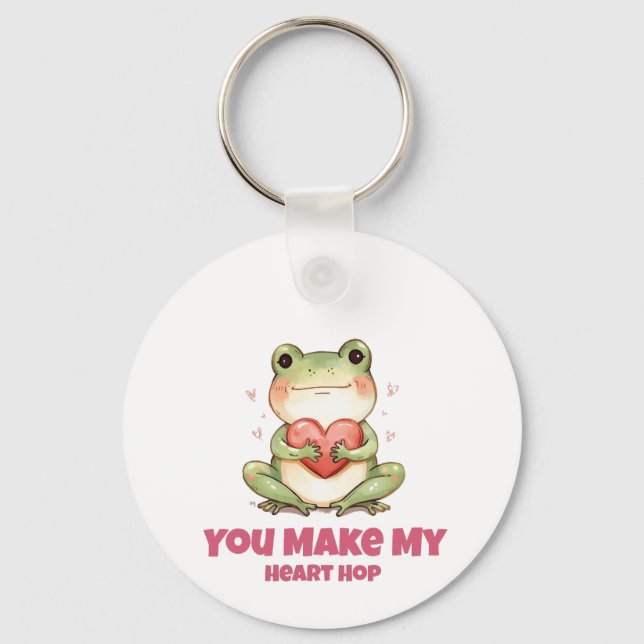 Porte-clés Cute Frog Valentine Tee (Recto)
