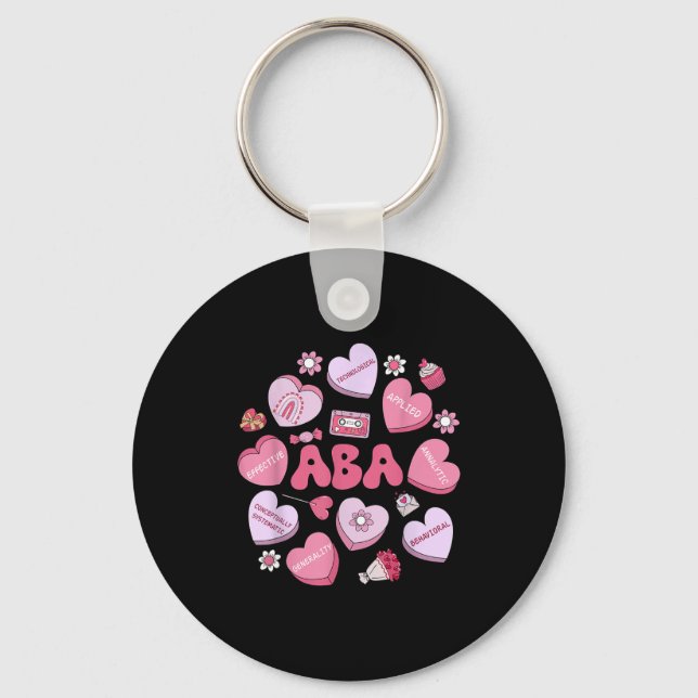 Porte-clés Cute Funny Aba Therapy Candy Heart Slp Behavior Va (Recto)