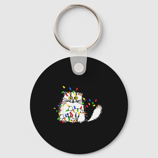 Porte-clés Cute Funny Animal Lover Cat Christmas  (Recto)